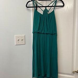 Loft Strappy Green Dress